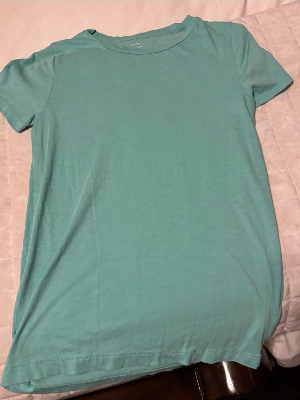 J. Crew Women's Short-Sleeve Crewneck Tee in Aqua Green